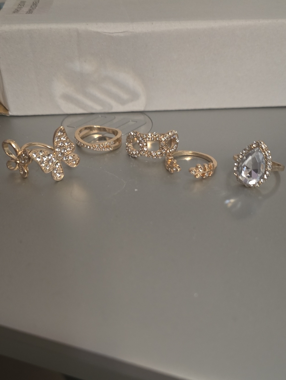 Fashion Nova Gold-Tone Ring Costume Jewelry Set
